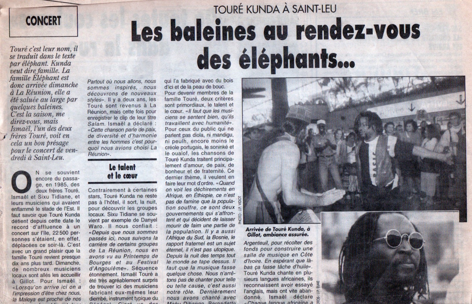 Touré Kunda in Reunion